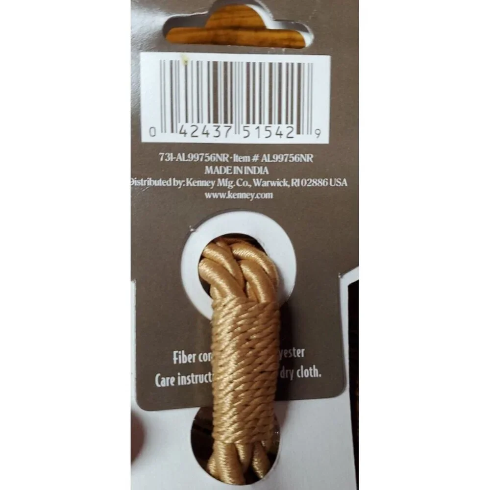 NEW!! Signature Collection Gold Embellished Curtain Tieback